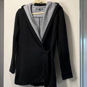 Title Nine Wool Blend Hooded Coat S black grey